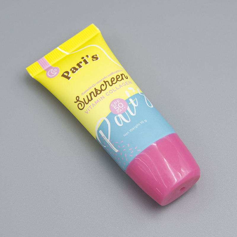 Tube cosmétique en plastique vide de 3 ml, Mini compression avec Logo personnalisé, pour protection solaire du visage et soins du visage, Tube de fond de teint pour les mains