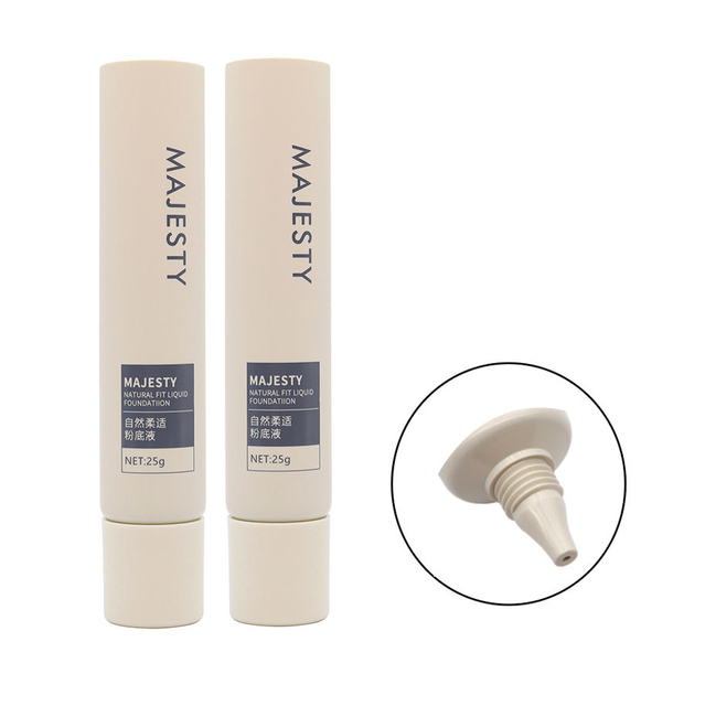 Tubes en plastique souple vides OEM 30ml 40ml 50ml, pour cosmétiques, fond de teint, crème solaire, sérum pour les yeux, crème pour le visage, emballage à longue buse