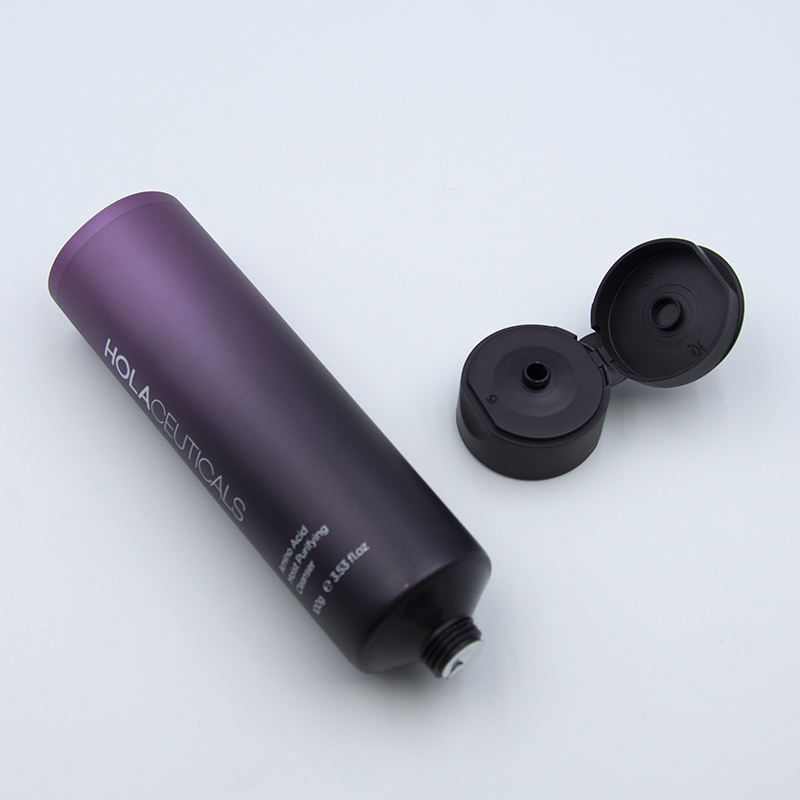 Tube cosmétique en plastique d'usine pour lotion crème pour les mains nettoyant pour le visage crème solaire avec emballage supérieur rabattable