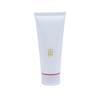 Tube en plastique cosmétique souple de tube de compression de lotion PE vide personnalisé avec dessus rabattable pour la surface de lavage du visage manipulée par estampage à chaud