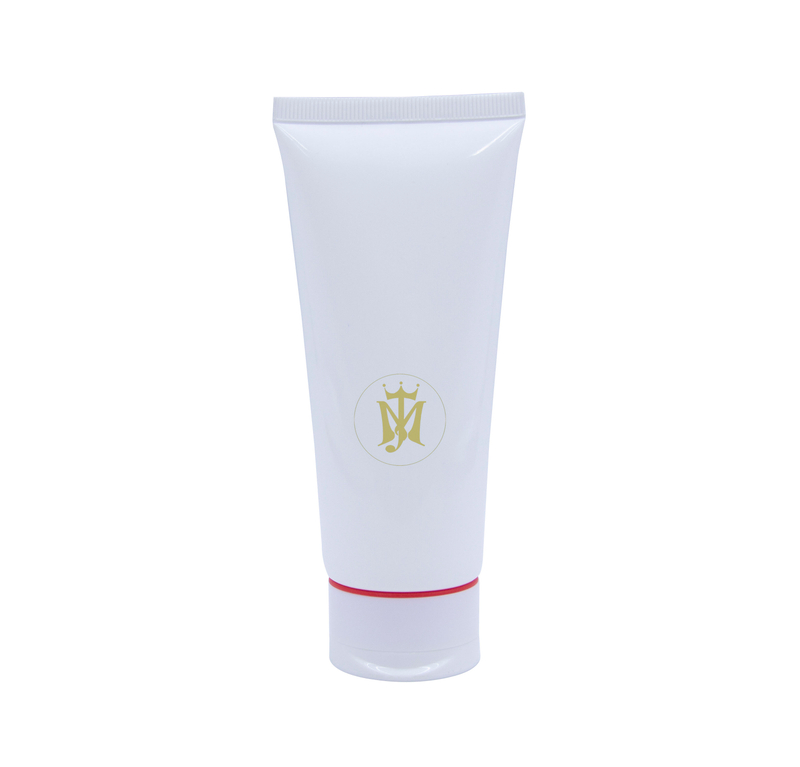 Tube en plastique cosmétique souple de tube de compression de lotion PE vide personnalisé avec dessus rabattable pour la surface de lavage du visage manipulée par estampage à chaud