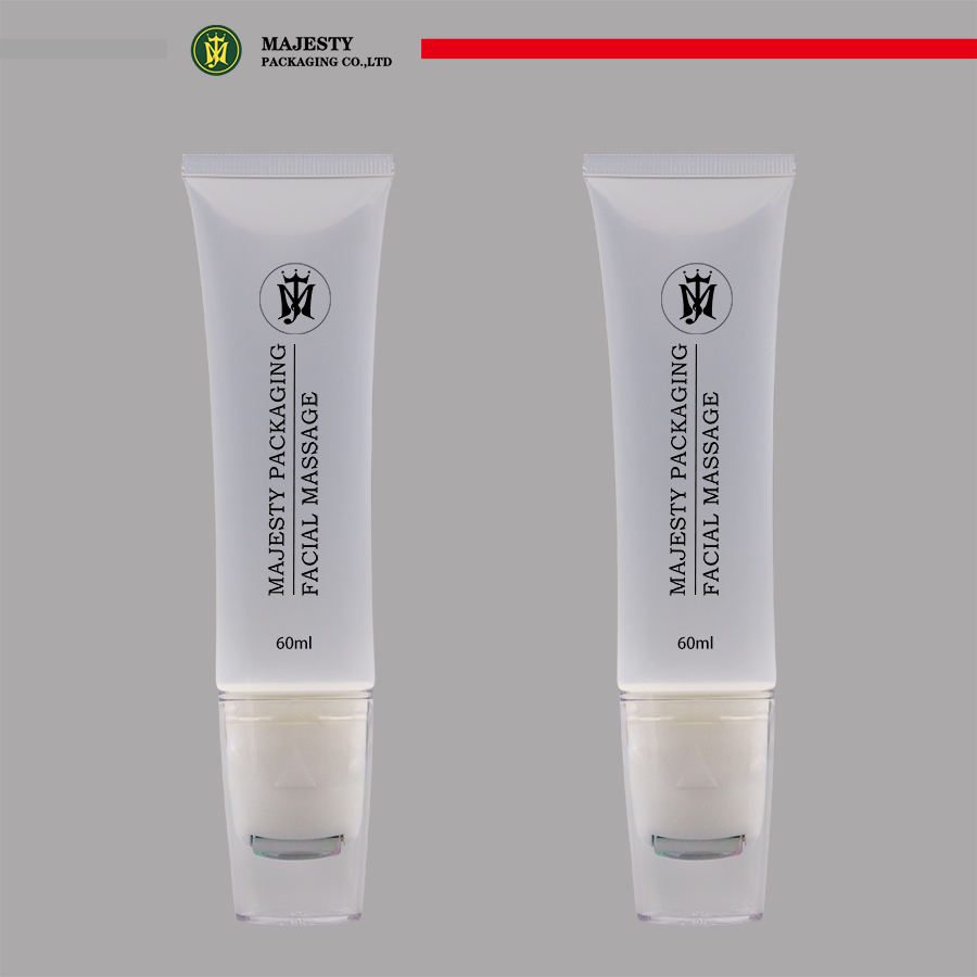 Tube blanc multifonctionnel de Lotion d'emballage cosmétique de compression vide de Tube de Massage de Tube de boule de rouleau d'acier inoxydable pour la crème de Spa
