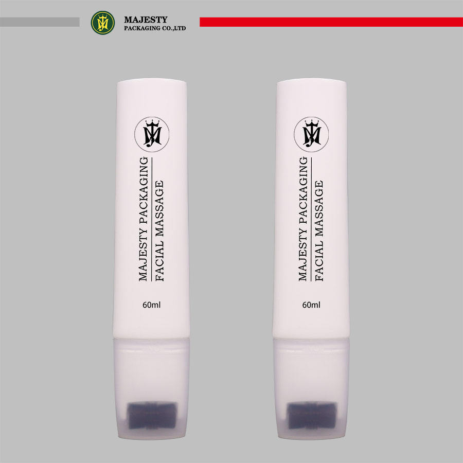 Tube souple de rouleau de Massage personnalisé, récipient vide pour le visage/corps, pour les soins du corps avec Massage en silicone