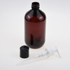 Recyclé 300 ml 500 ml vide ambre clair shampooing et revitalisant ensemble emballage en plastique lavage des mains bouteille en PET avec pompe