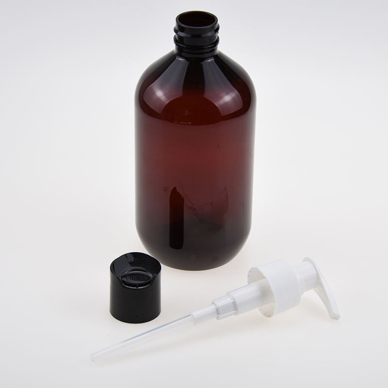 Recyclé 300 ml 500 ml vide ambre clair shampooing et revitalisant ensemble emballage en plastique lavage des mains bouteille en PET avec pompe