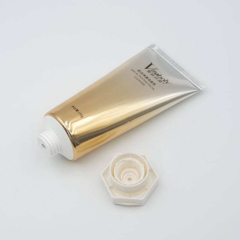 Tube à presser en plastique et aluminium laminé BB Cream imprimé personnalisé, emballage à couvercle rabattable avec logo pour lotion de soin des lèvres de protection solaire