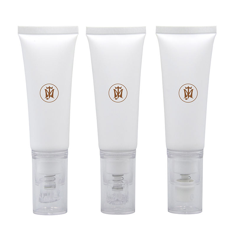 Tube PE à presser personnalisé de 30ML, vide, maquillage BB crème cosmétique, Tube en plastique pour crème pour le visage, pompe pressée, Tube cosmétique en plastique souple