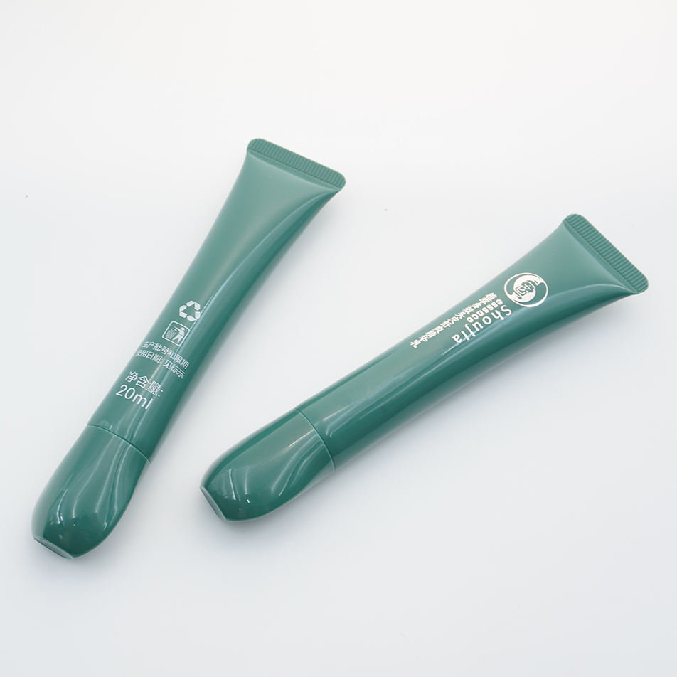 Emballage cosmétique vide adapté aux besoins du client de bouchon à vis de tube de compression de crème pour les yeux de 10ml 15ml 20ml