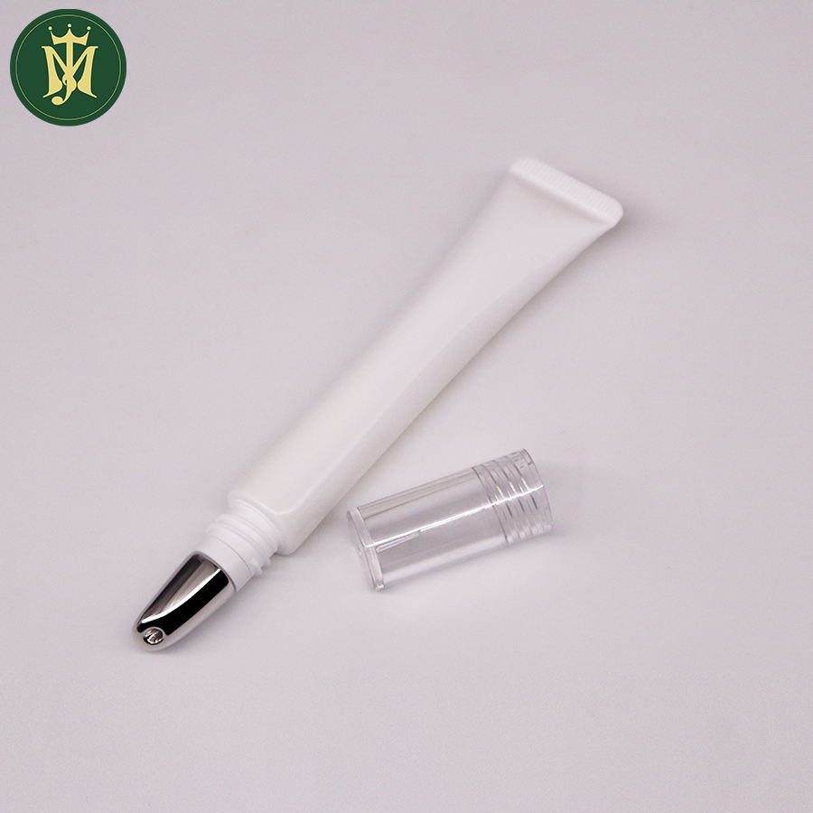 Tube en céramique de crème pour les yeux cométique personnalisé de 10 ml 15 ml 20 ml avec tête en alliage de zinc emballage en plastique vide pour usage cosmétique
