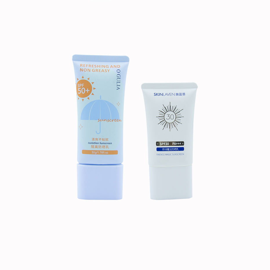 BB crème crème pour les mains crème solaire cosmétique Tube d'emballage en plastique avec impression Offset soins de la peau presser PE Tube d'emballage