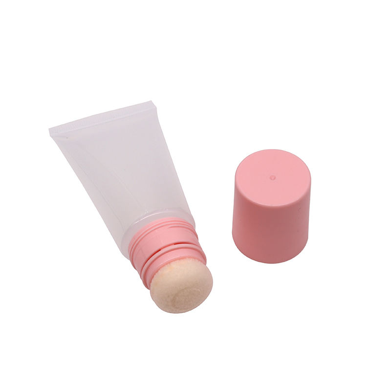 Correcteur crémeux en plastique, Tube vide souple OEM 30ml/50ml, avec applicateur éponge, emballage de maquillage pour Blush pour le visage