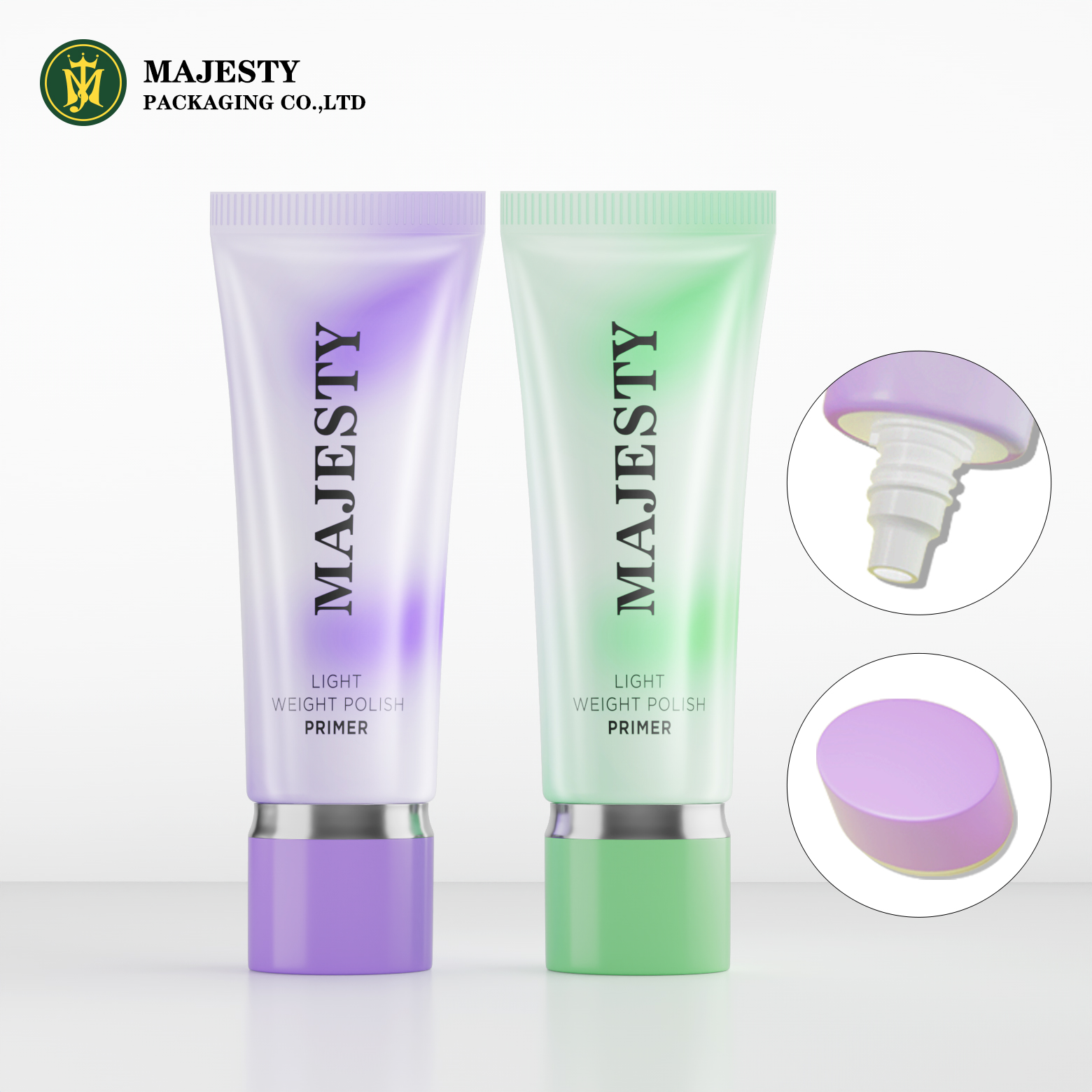 Tube cosmétique compressé en plastique vide personnalisé tube d'emballage de soin de la peau
