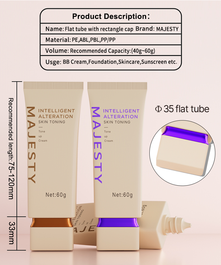 Tube de fondation liquide esthétique