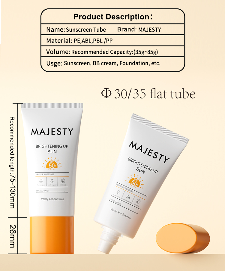 personnalisable avec un tube de crème solaire personnalisable 