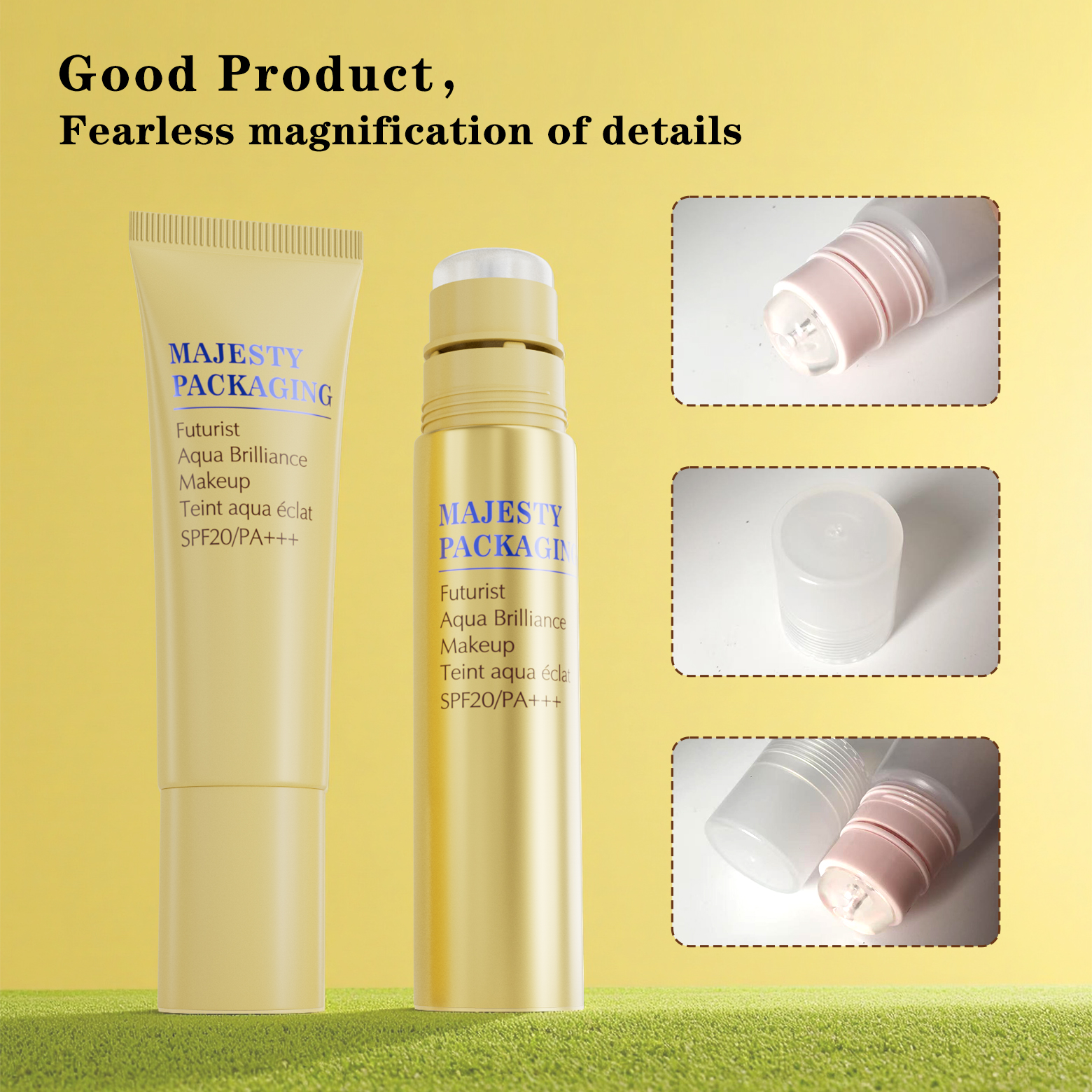 Tubes en plastique cosmétiques contenants de brillance à lèvres de gelée personnalisée