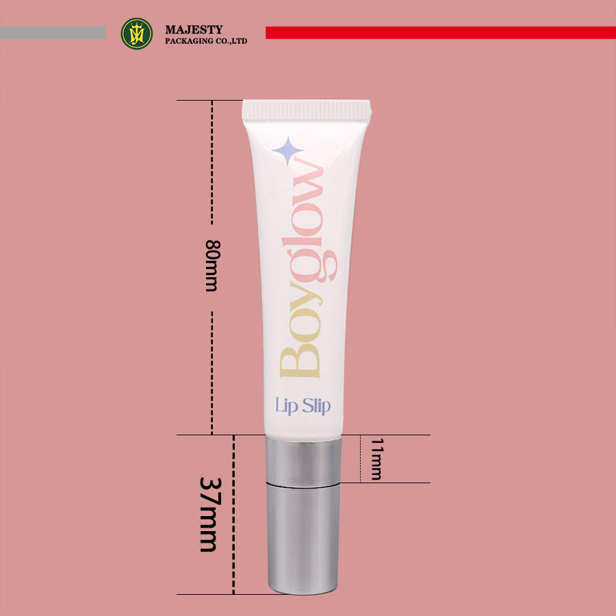 Applicateur en céramique personnalisé de 19mm de diamètre, capuchon de finition en métal argenté, capacité de 5 à 25ml, crème pour les yeux, Tubes en plastique PE à 2 couches