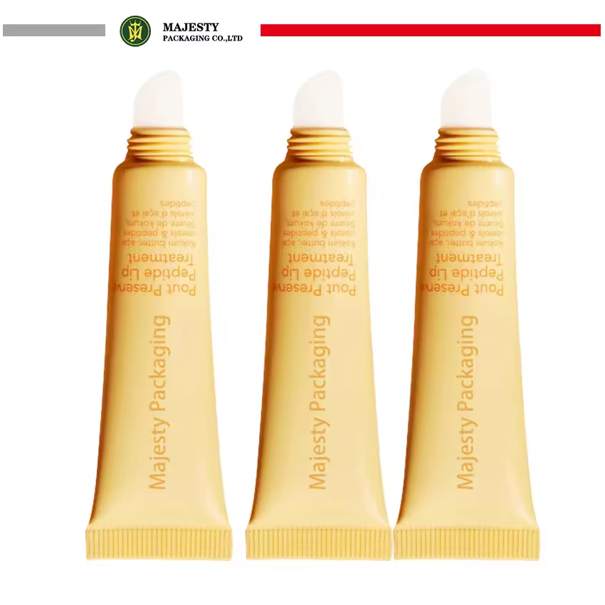 Applicateur en plastique personnalisé de 19mm, bâton à lèvres, baume, Tube de brillant à lèvres, Tubes en plastique cosmétiques à presser de 15ml 20ml