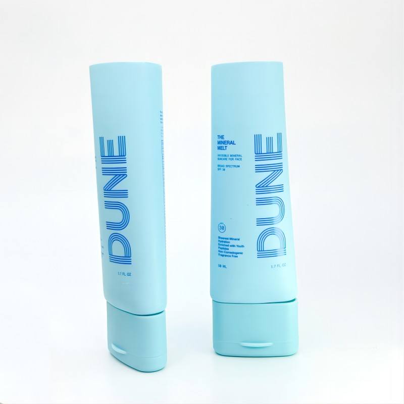 Capuchon ovale personnalisé en PE, Tube à pression souple, crème nettoyante pour le visage, protection solaire, Lotion pour le corps, cosmétiques