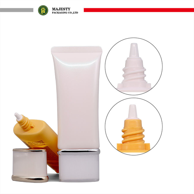 Tube de Gel nettoyant pour soins de la peau, clarifiant les pores en profondeur, double cosmétique, couvercle latéral en acrylique, Tubes en plastique pour protection solaire, 65ml