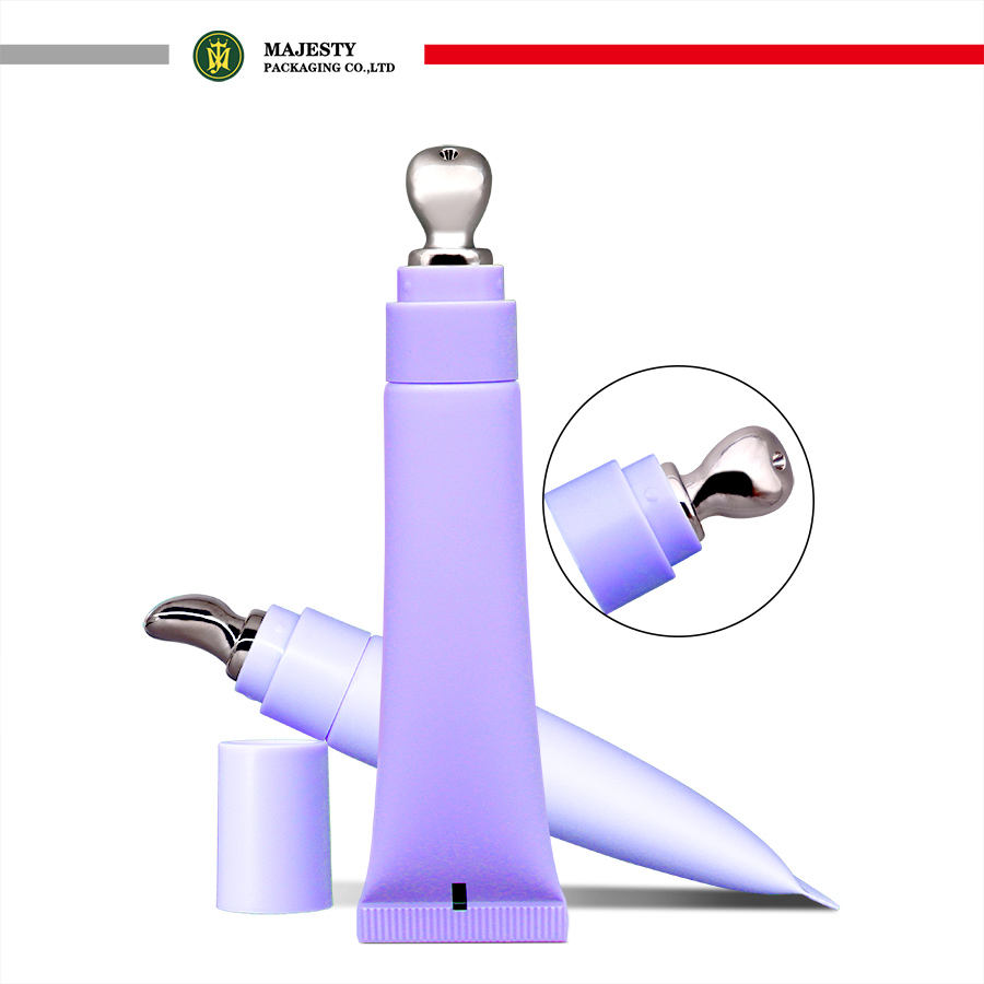 Tube de crème pour les yeux, Tube de brillant à lèvres à compression douce, diamètre de 19mm, applicateur en alliage de Zinc, capacité de 10 à 30ml, bouchon à vis pouvant être rempli par le haut