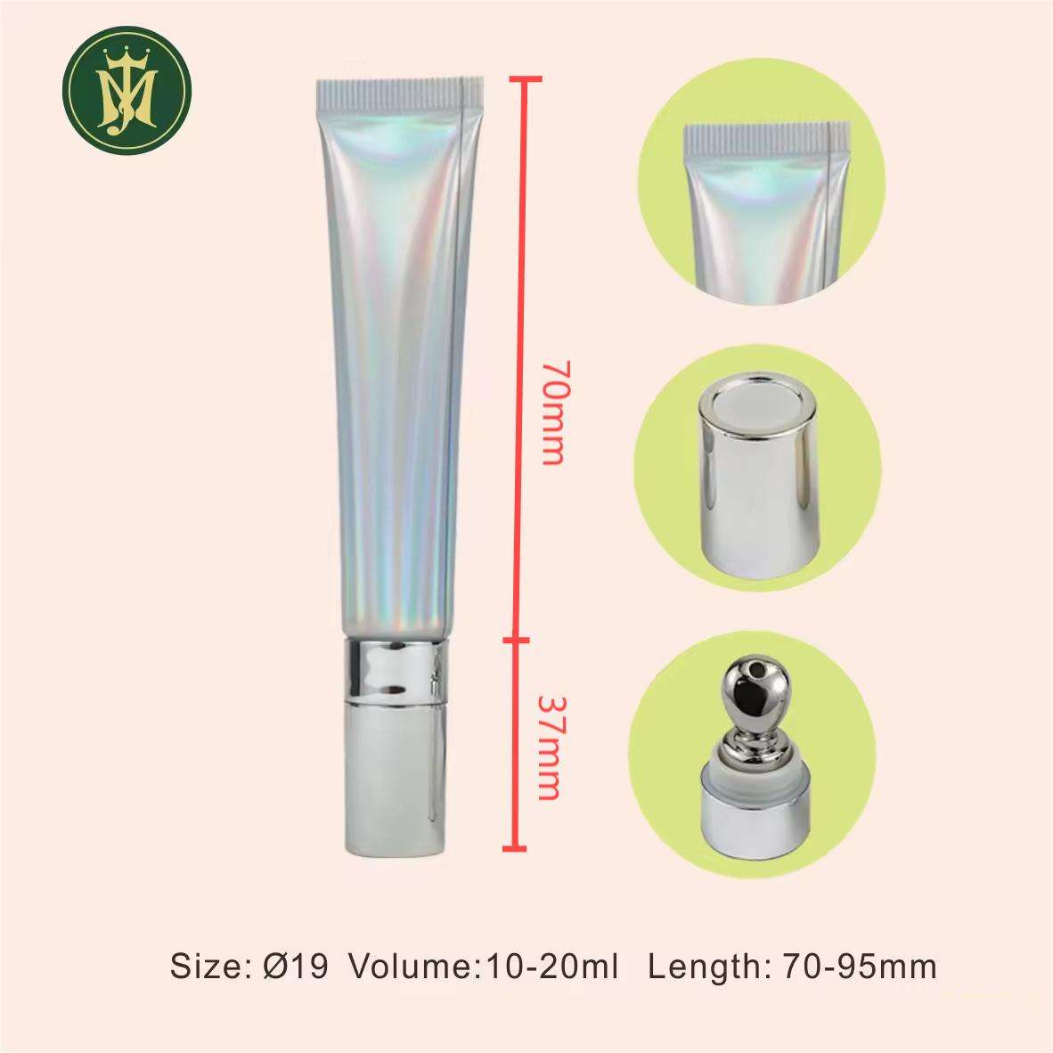 Tube cosmétique en plastique pour crème pour les yeux, applicateur multifonctionnel, Tube rond, emballage vide, 10ml, 15ml, 30ml, plusieurs tailles