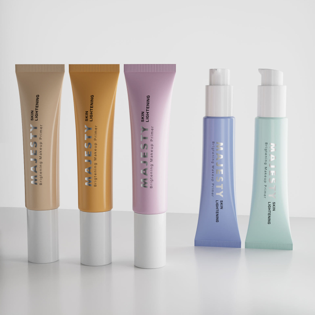 Tube cosmétique sans air en plastique crème solaire pour les mains Tube de fond de teint pompe sans air emballage 10 ml 30 ml 50 ml Tube cosmétique en plastique