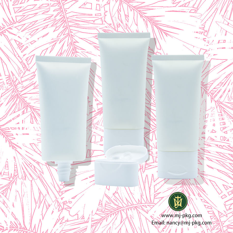 Tube en plastique blanc souple personnalisé pour cosmétiques, vide, couvercle rabattable pour crème pour les yeux, shampoing, crème pour les mains, protection solaire, 60ml, 100ml, 120ml