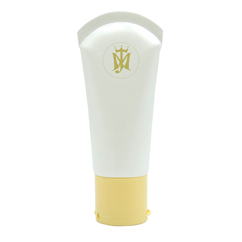 Tube cosmétique souple de tube de compression de lotion PE vide personnalisé avec dessus rabattable pour le lavage du visage et le masque de protection solaire, etc.