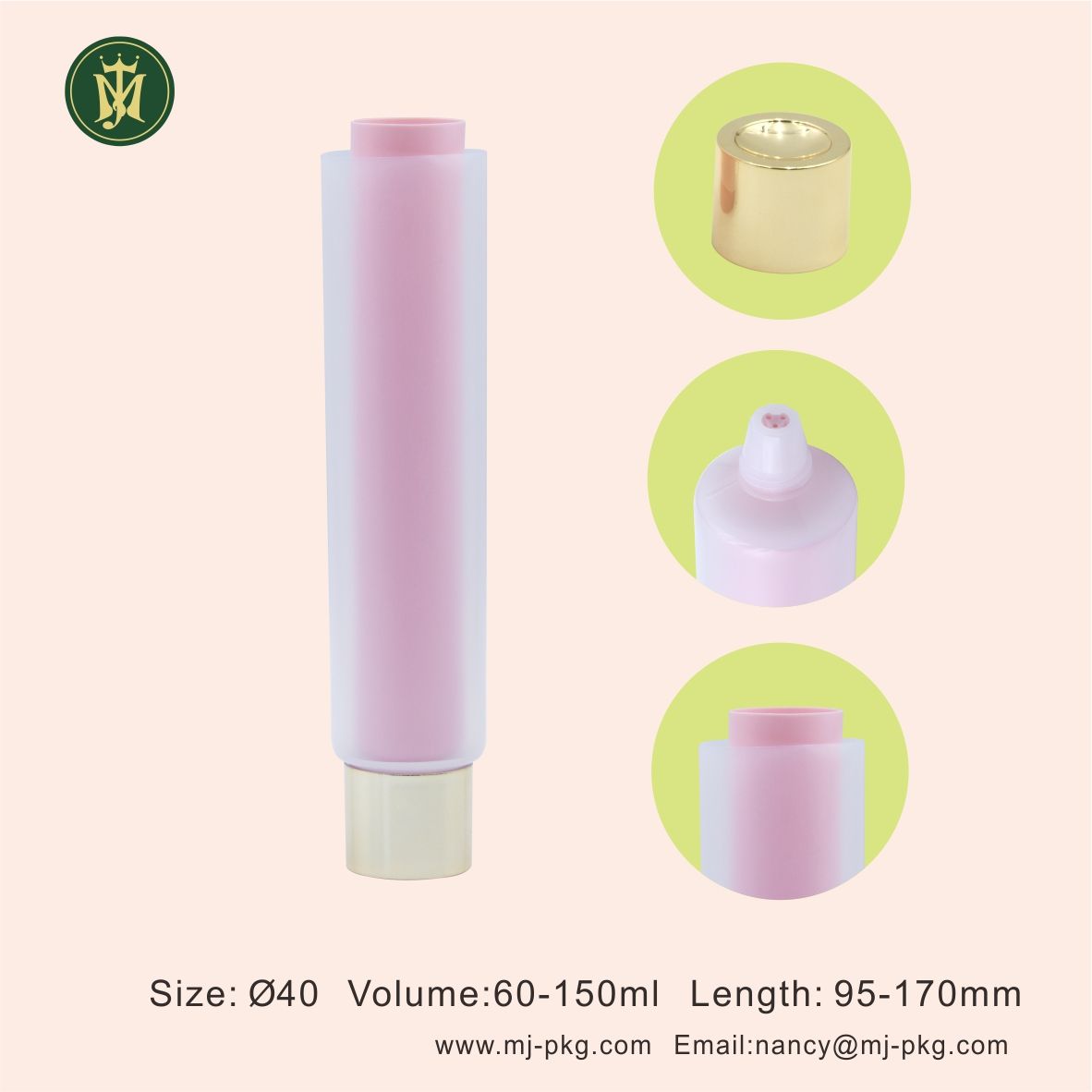 Tube à presser souple Transparent personnalisé à Double chambre, emballage extrudé Double PE, crème de soins pour la peau, protection solaire pour le visage, Lotion pour les yeux
