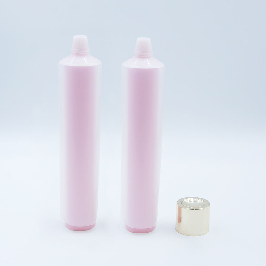 Tube à presser souple Transparent personnalisé à Double chambre, emballage extrudé Double PE, crème de soins pour la peau, protection solaire pour le visage, Lotion pour les yeux