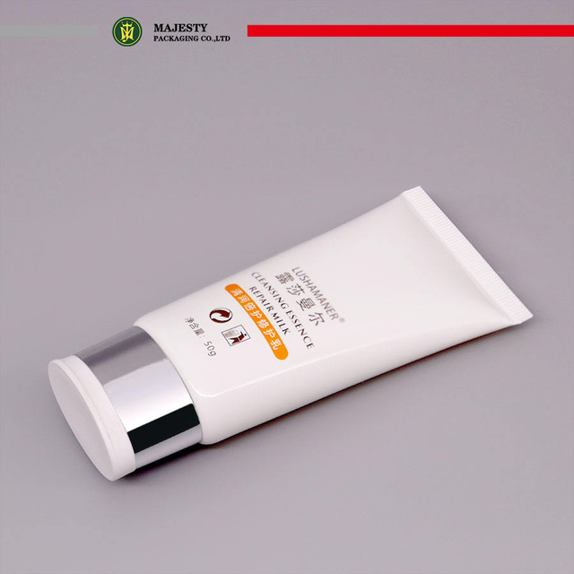 Tubes ovales de protection solaire en plastique de 50 ml et 100 ml avec capuchon rabattable plaqué, emballage pour produits de soins de la peau comme la crème pour le visage et la crème pour les mains