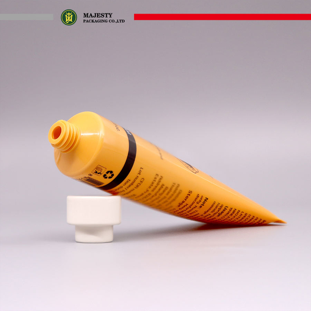 Tube vide en plastique pour soins de la peau, emballage cosmétique, bouchon en céramique, Tube rond 10ml 30ml 50ml, emballage en plastique souple à presser