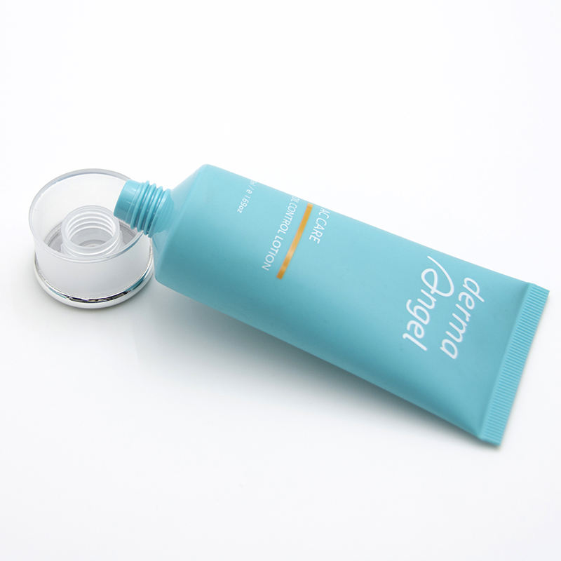 Tube à presser cosmétique en PE souple, Tube en plastique à rabat pour le lavage du visage, Lotion pour le corps, crème pour les mains, crème solaire