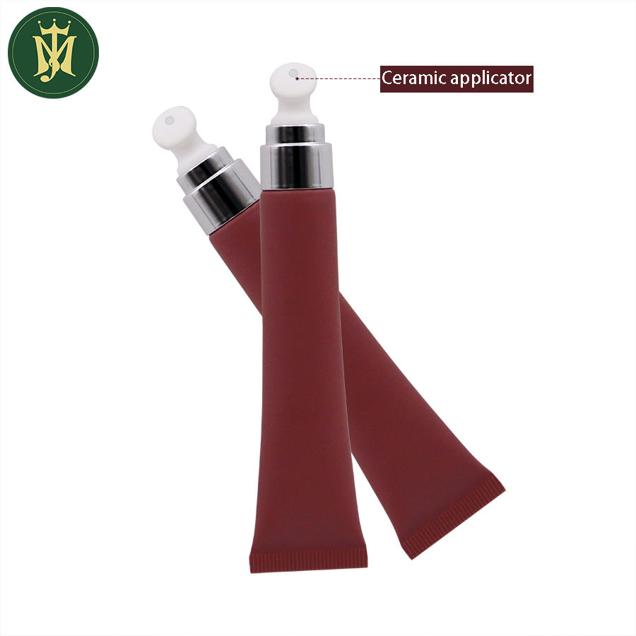 Tube de crème pour les yeux cométique personnalisé, Tube de tête en céramique et en alliage de Zinc, emballage en plastique, 10ml, 15ml, 20ml