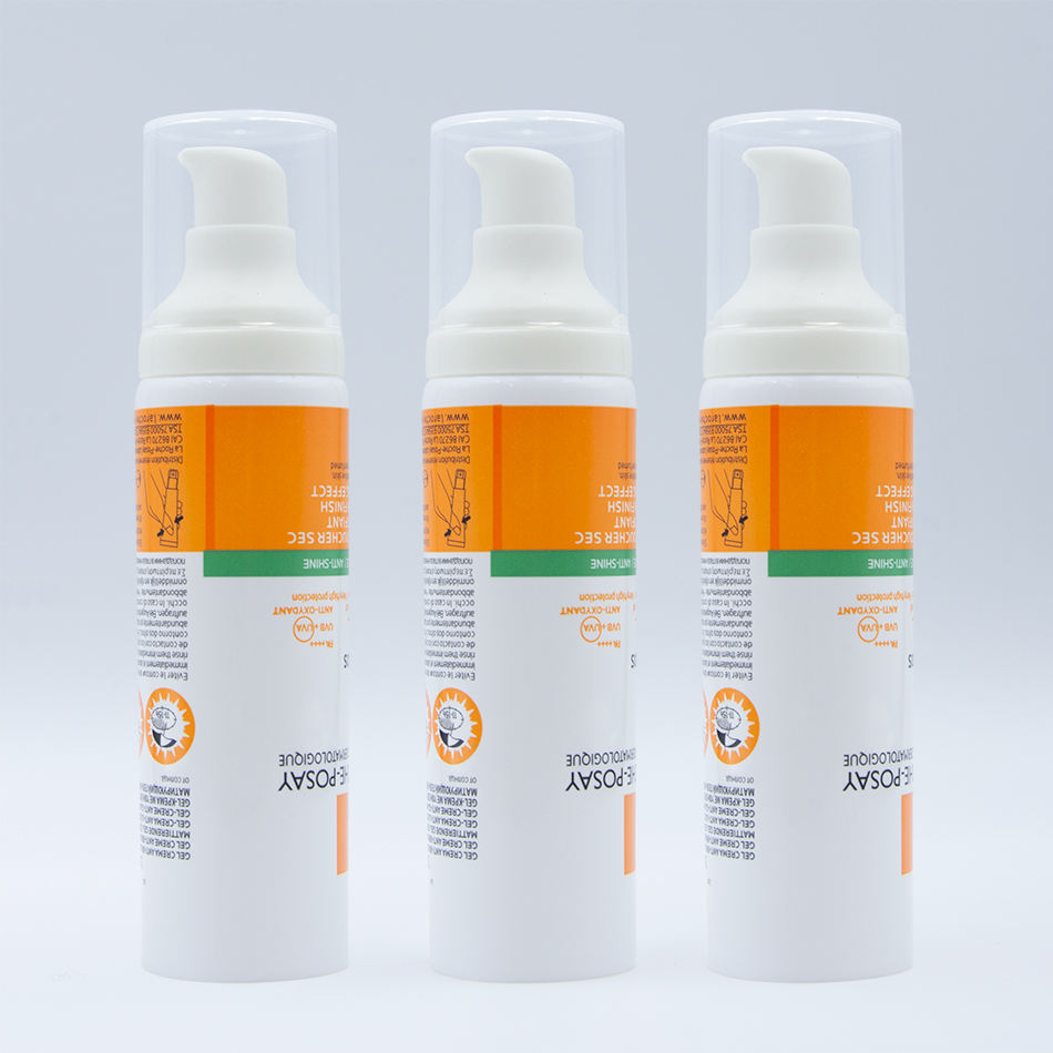 Tube de pompe sans air en plastique vide personnalisé pour crème solaire BB crème fond de teint emballage pour masques de crème solaire pour les yeux