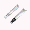 Tube en plastique en aluminium souple cosmétique vide de 20 g 20 ml avec capuchon de pompe sans air presser au laser argenté pour l'emballage de crème solaire pour le visage