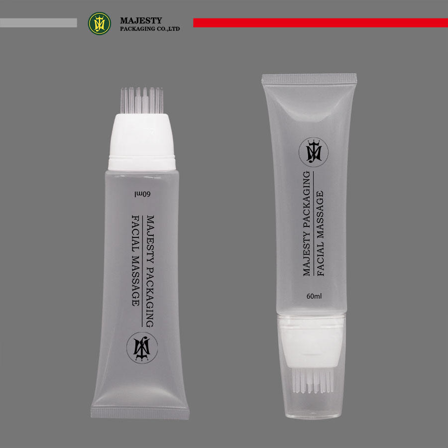 Tube de shampoing vide personnalisé pour teinture capillaire, Tubes transparents à presser pour teinture capillaire, applicateur de brosse en Silicone avec Massage de la tête