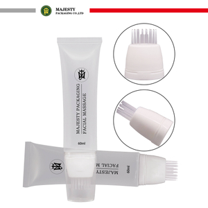 Tube de shampoing vide personnalisé pour teinture capillaire, Tubes transparents à presser pour teinture capillaire, applicateur de brosse en Silicone avec Massage de la tête