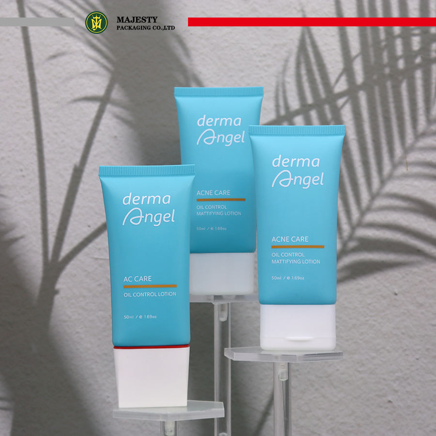 Tube en plastique cosmétique avec capuchon rabattable pour crème pour le visage, emballage de Tube de protection solaire BB imprimé pour soins de la peau