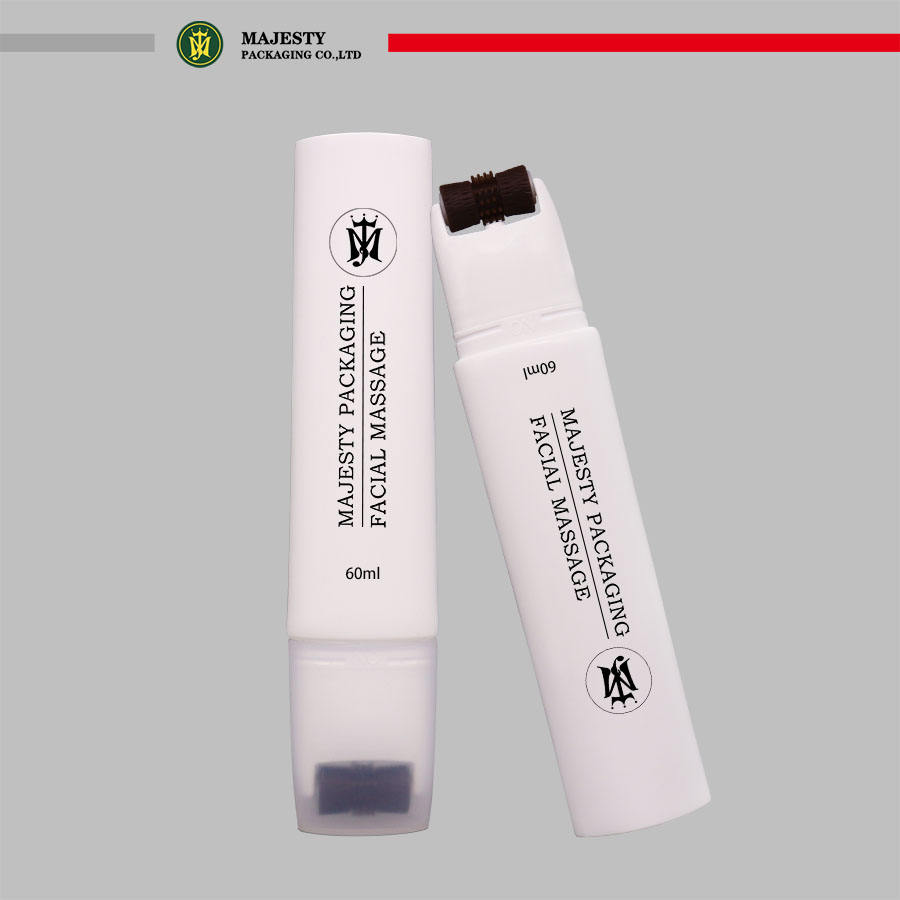 Tube souple de rouleau de Massage personnalisé, récipient vide pour le visage/corps, pour les soins du corps avec Massage en silicone