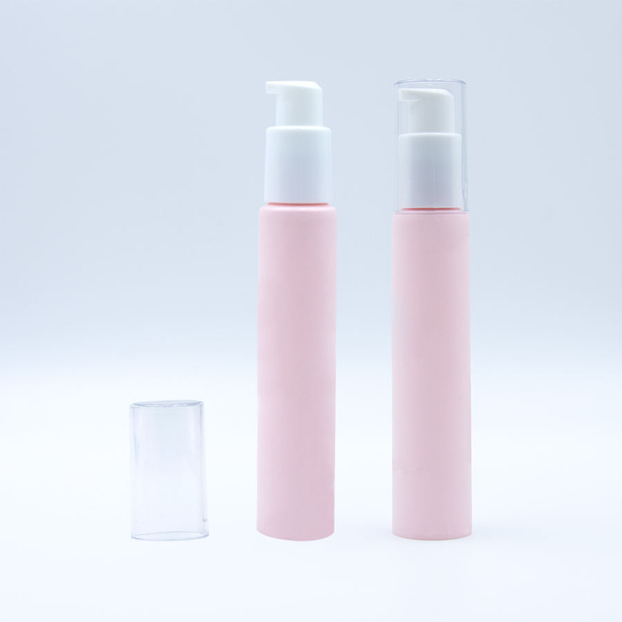 Tubes de luxe vides en plastique BB pour crème pour les yeux, avec pompe sans air, doux au toucher, rose mat, crème solaire pour le visage, shampoing, cosmétiques, 15ml, 30ml, 50ml