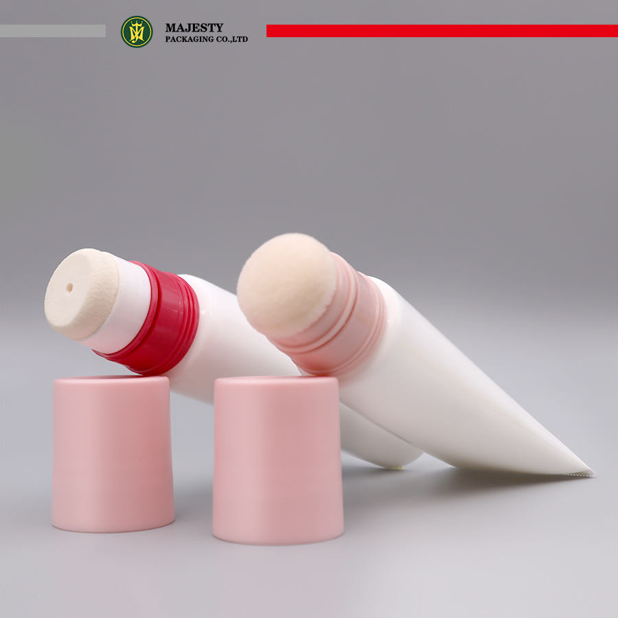 Tubes en plastique personnalisés de 30 à 60ML, pour cosmétiques, soins de la peau, BB crème et fond de teint liquide, avec emballage d'extrusion de pointe en éponge