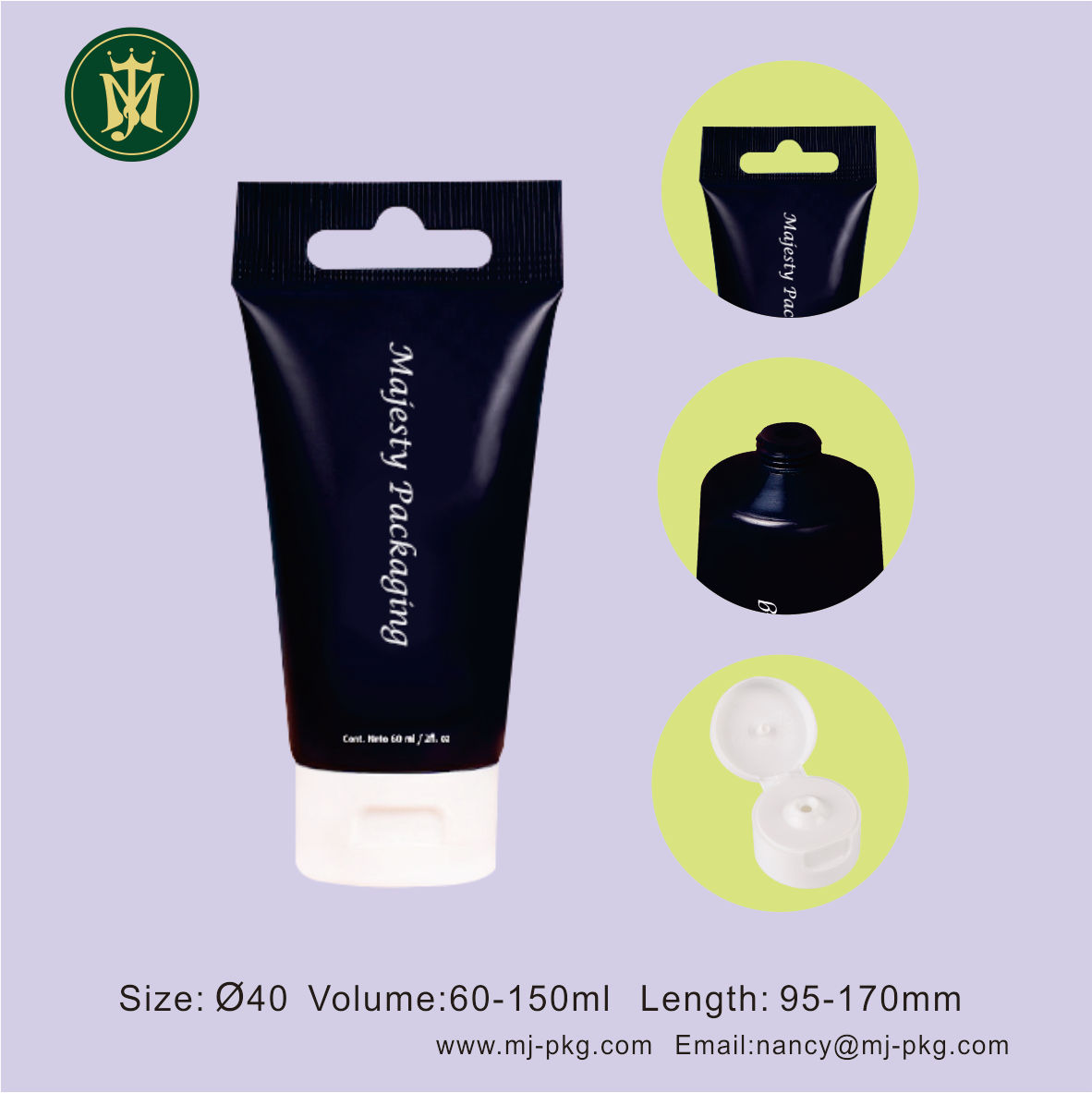 Logo personnalisé ABL PBL Tube PE souple emballage cosmétique Tubes à presser vides avec trou d'avion produit facial PE emballage cosmétique
