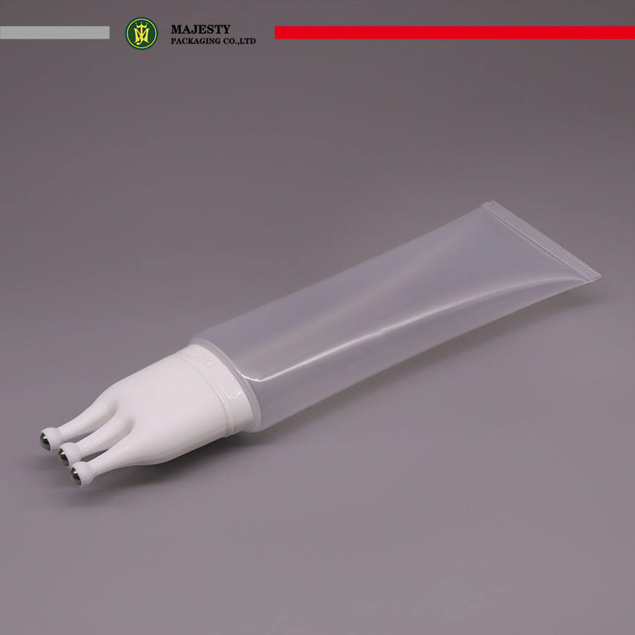 Tube d'emballage cosmétique de tube de massage de boule inoxydable d'OEM 3 pour l'emballage de soin de cuir chevelu de soin personnel