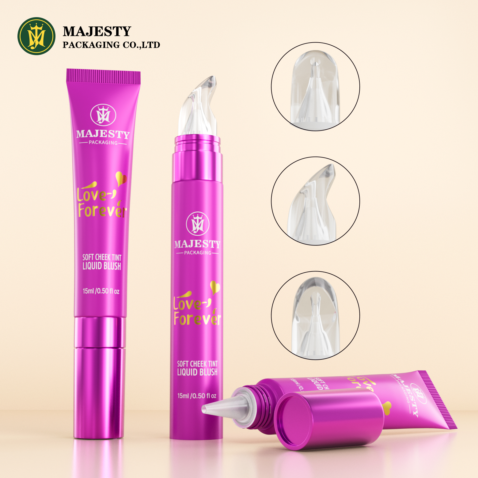 ODM / OEM Fabriqué Liptube entièrement personnalisable avec applicateur en silicone