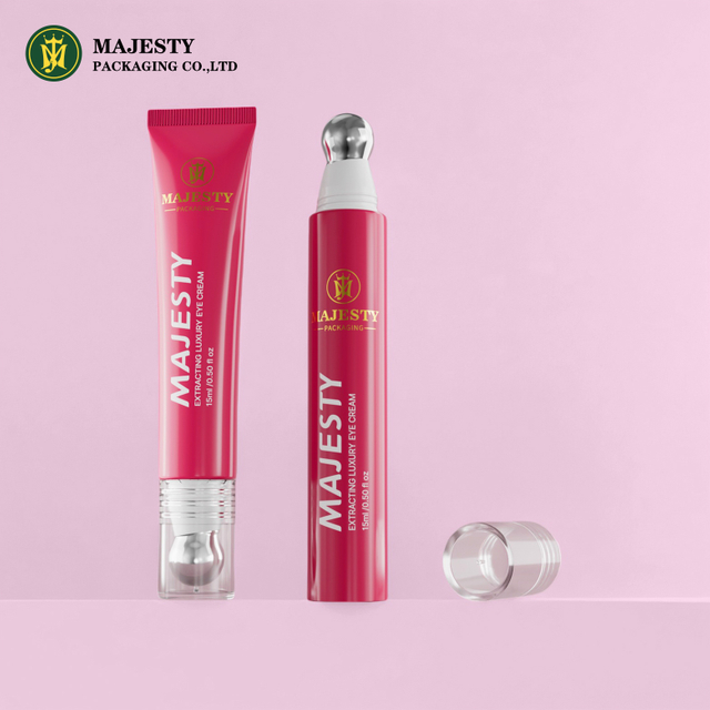 Tube de crème à l'œil électrique en métal sphérique vide personnalisé 