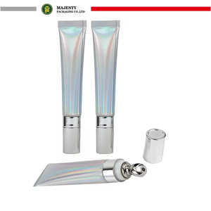 ABL – Tube à presser à tête de vis en alliage de Zinc, 19mm, 10ml, 15ml, 20ml, capuchon chromé pour crème pour les yeux, bâton à lèvres, applicateur cosmétique