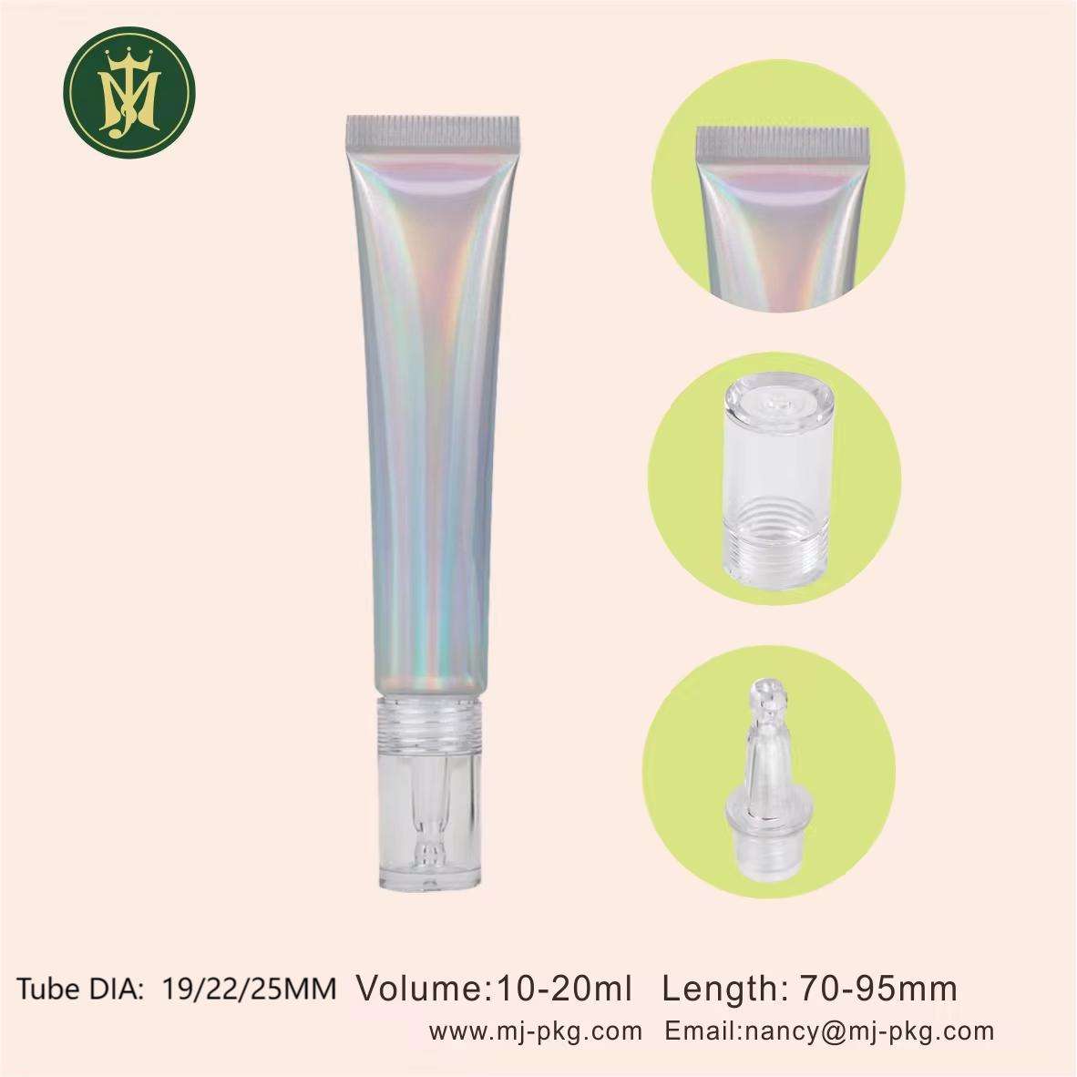 Tube cosmétique en plastique pour crème pour les yeux, applicateur multifonctionnel, Tube rond, emballage vide, 10ml, 15ml, 30ml, plusieurs tailles