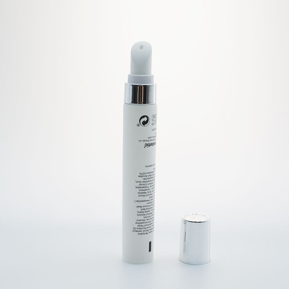 Diamètre personnalisé de 19 mm. Tube vide de crème pour les yeux, emballage supérieur en céramique de Massage en plastique avec applicateur de plaque en céramique, 10ml 15ml 20ml