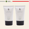 Tubes en plastique PE ovales plats personnalisés de 30 ml et 50 ml pour crème solaire et fond de teint BB avec bouchon à vis, emballage pour cosmétiques